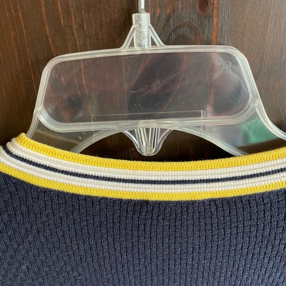 Talbots Women's Navy and Yellow Sweater - Picture 10 of 11